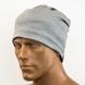 Шапка біні beanie FS весняна в'язана на тонкій підкладці світло-сірий колір 16672 фото 5
