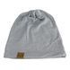Шапка біні beanie FS весняна в'язана на тонкій підкладці світло-сірий колір 16672 фото 3