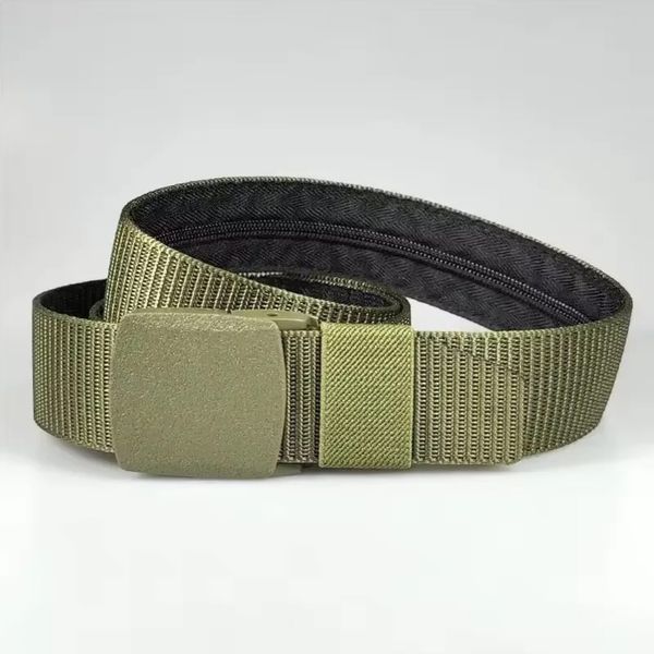 Ремень для скрытого ношения денег 120 см. olive