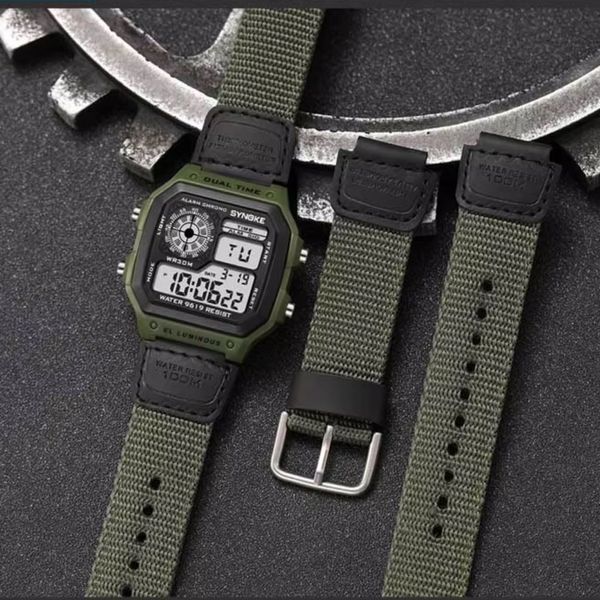 Часы наручные SYNOKE 9619  camo green Outdoor Military Digital Watch 16530 фото